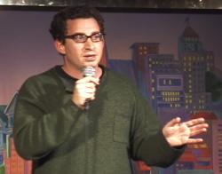 David Spark doing stand up comedy