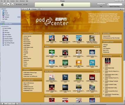 ESPN Podcenter on iTunes