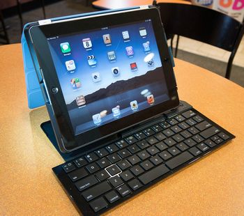 tablet with Bluetooth keyboard
