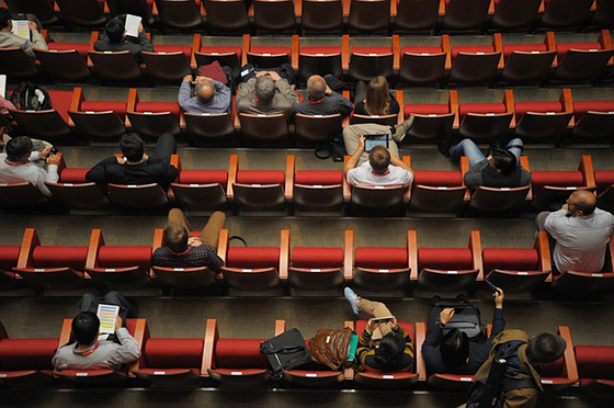 Half filled auditorium